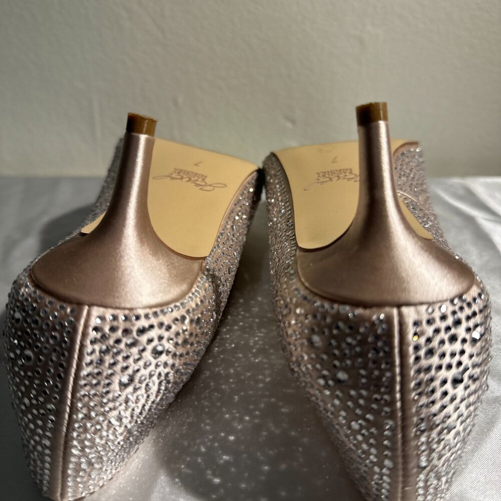 Jewel by Badgley Mischka Crystal Pointed Toe Heels - Picture 5 of 10